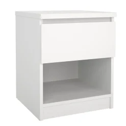 Nachtkastje Ylva 1 lade Wit - Giga Living