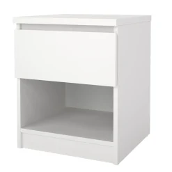 Nachtkastje Ylva 1 lade Wit - Giga Living