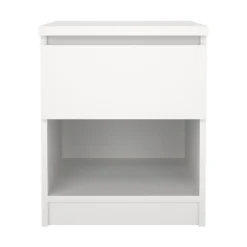 Nachtkastje Ylva 1 lade Wit - Giga Living