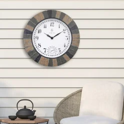 NeXtime Outdoor Klok Aster Weersbestendig met Thermometer