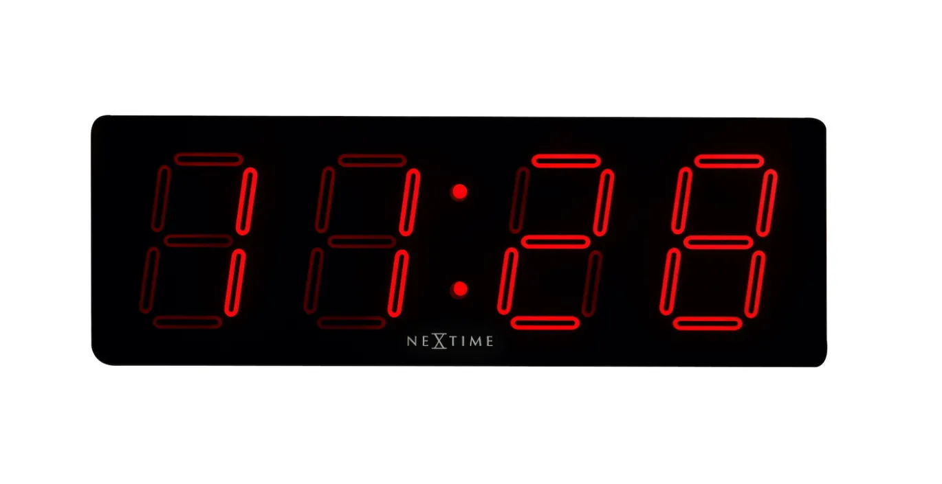 NeXtime Tafel/Wandklok Big D Zwart