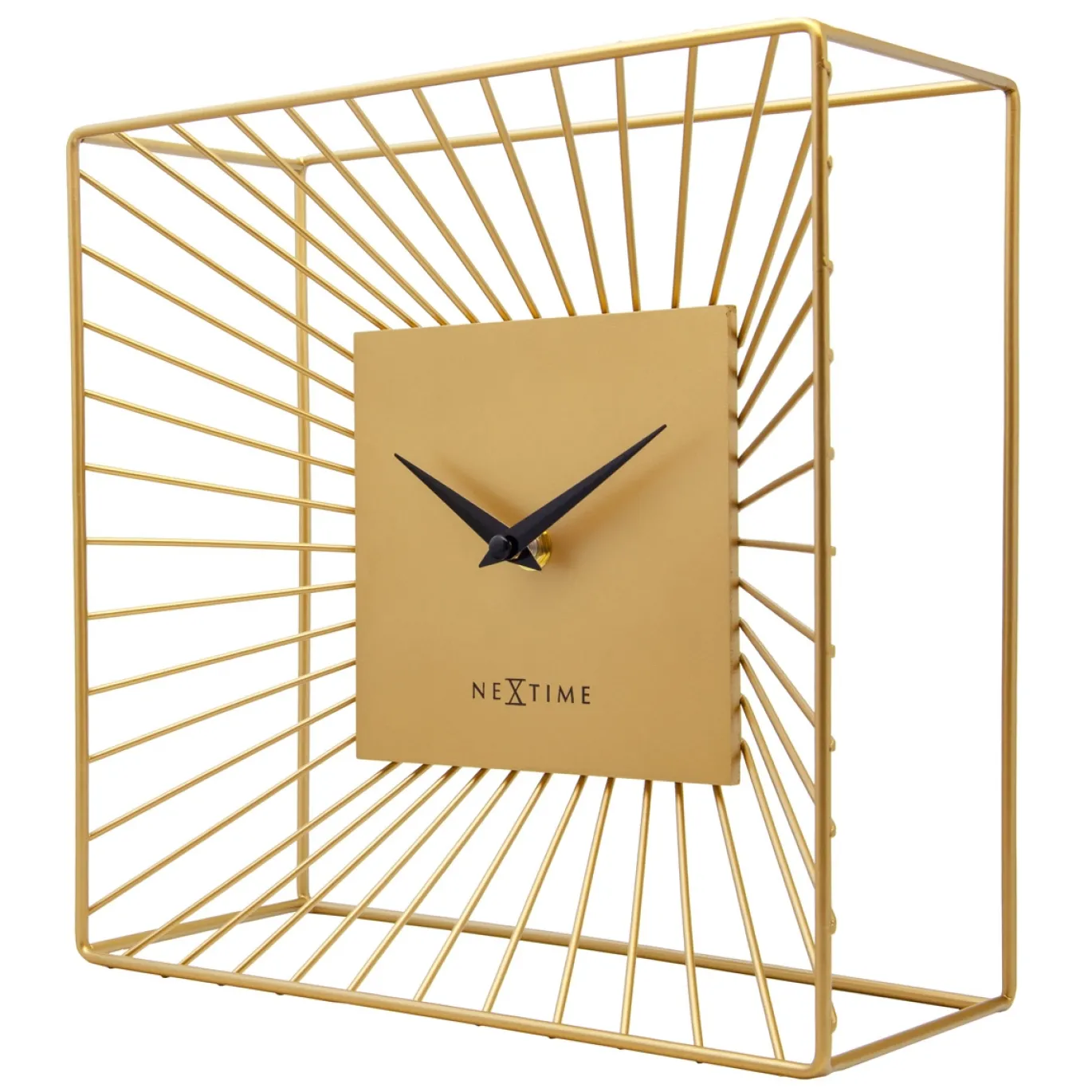 NeXtime Tafel/Wandklok Vasco Metaal Goud 25x25cm