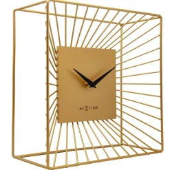 NeXtime Tafel/Wandklok Vasco Metaal Goud 25x25cm