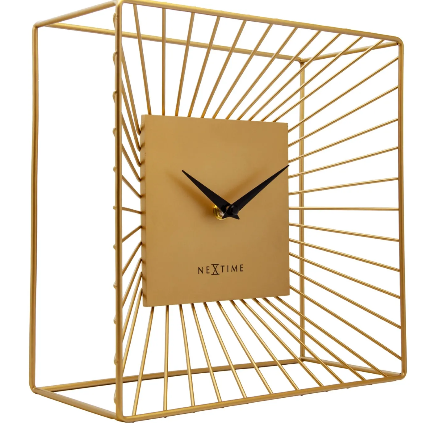 NeXtime Tafel/Wandklok Vasco Metaal Goud 25x25cm