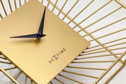 NeXtime Tafel/Wandklok Vasco Metaal Goud 25x25cm