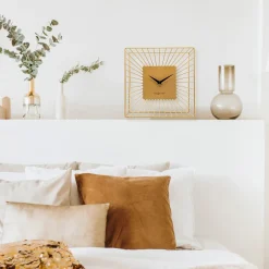 NeXtime Tafel/Wandklok Vasco Metaal Goud 25x25cm
