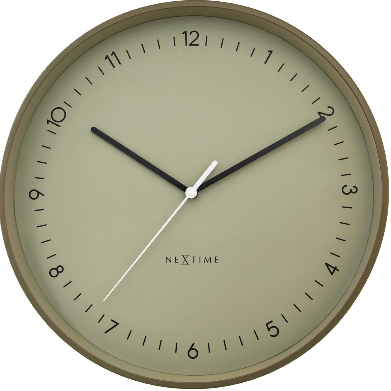 NeXtime Wandklok Berlin Khaki Ø40cm