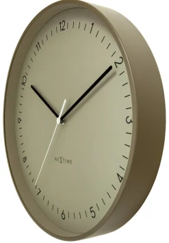 NeXtime Wandklok Berlin Khaki Ø40cm