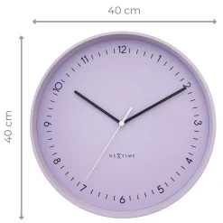 NeXtime Wandklok Berlin Lavendel Ø40cm