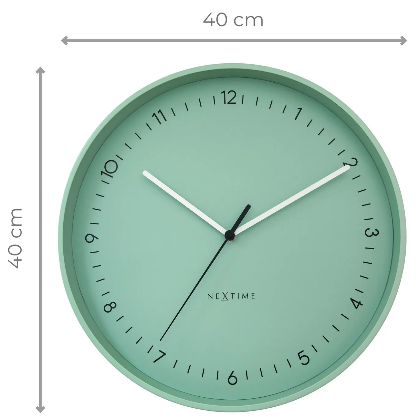 NeXtime Wandklok Berlin Mintgroen Ø40cm