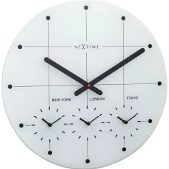 NeXtime Wandklok Big City Wit Ø43cm