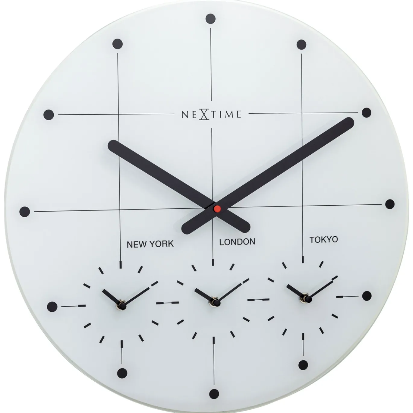 NeXtime Wandklok Big City Wit Ø43cm