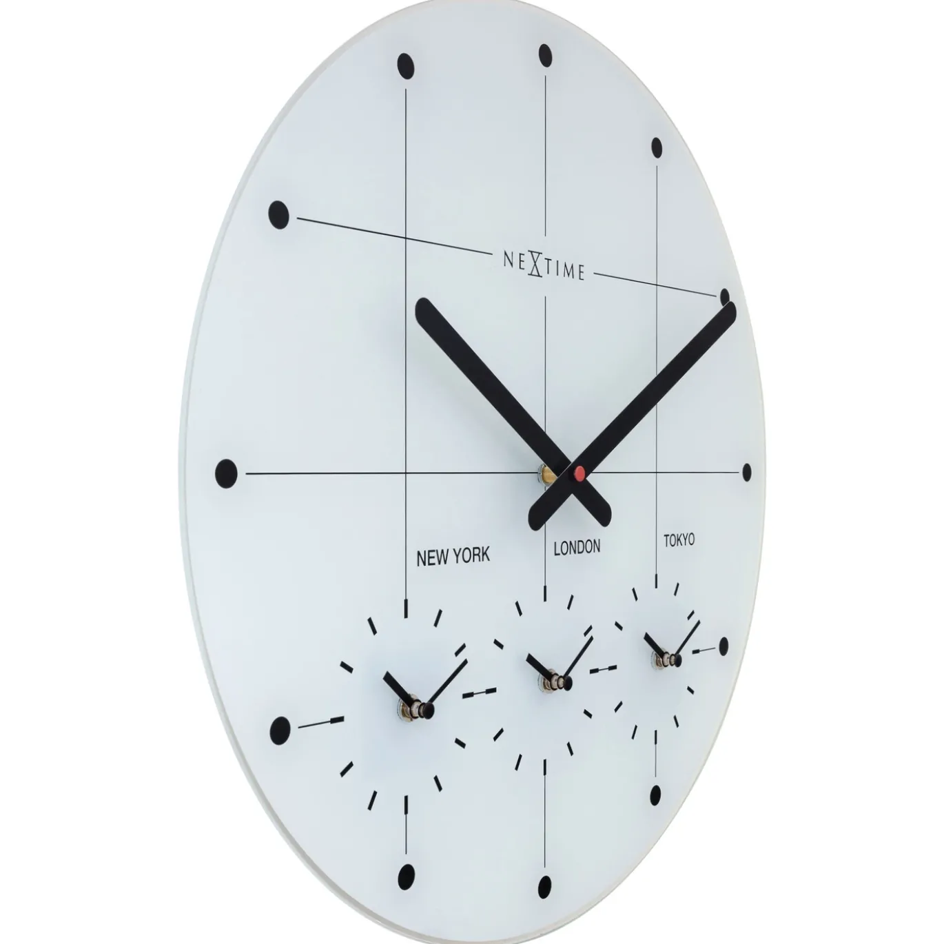 NeXtime Wandklok Big City Wit Ø43cm