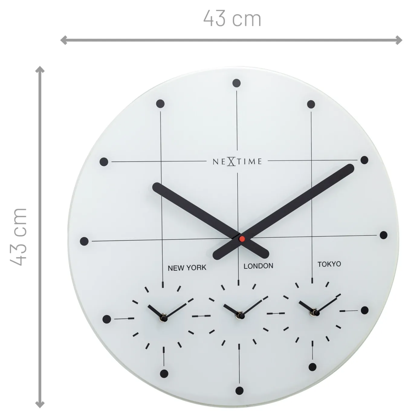 NeXtime Wandklok Big City Wit Ø43cm