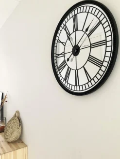 NeXtime Wandklok Cleopatra Mirror Zwart Ø56cm