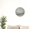 NeXtime Wandklok Concord Hout/Groen Ø40cm