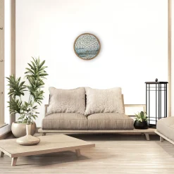 NeXtime Wandklok Concord Hout/Groen Ø40cm