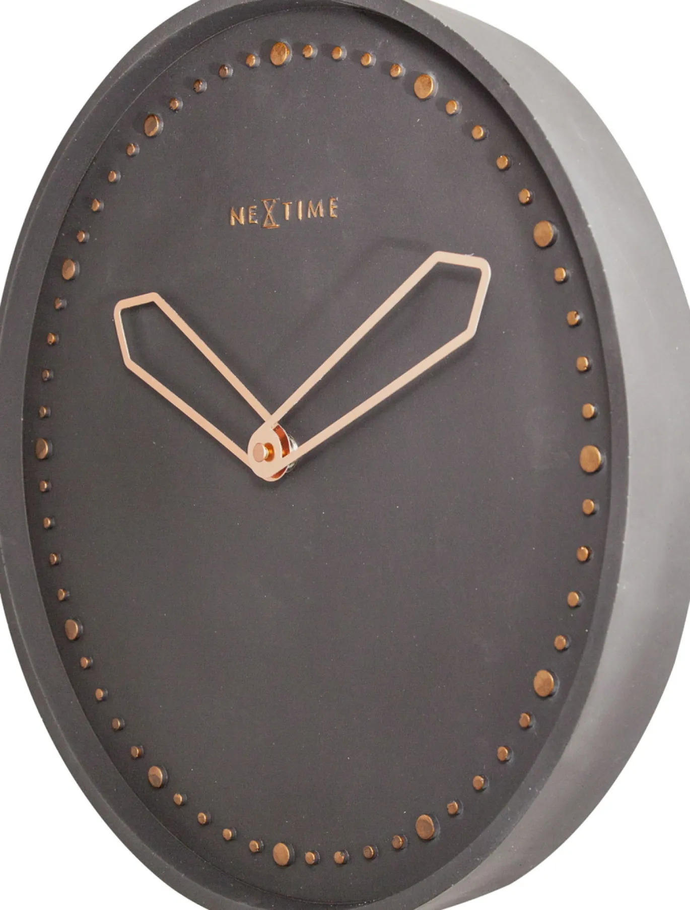NeXtime Wandklok Cross Polyresin Zwart Ø35cm