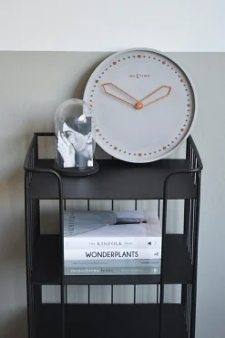 NeXtime Wandklok Cross Polyresin Grijs Ø35cm
