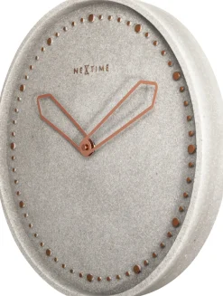 NeXtime Wandklok Cross Polyresin Grijs Ø35cm