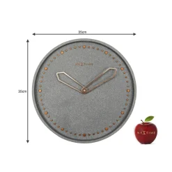NeXtime Wandklok Cross Polyresin Grijs Ø35cm