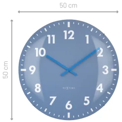 NeXtime Wandklok Duomo Blauw Ø50cm