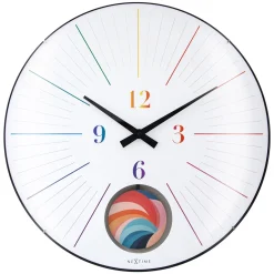 NeXtime Wandklok Duomo Pendulum Regenboog Ø50cm