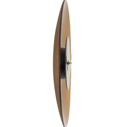 NeXtime Wandklok Float Mat Bruin Glas Ø40cm