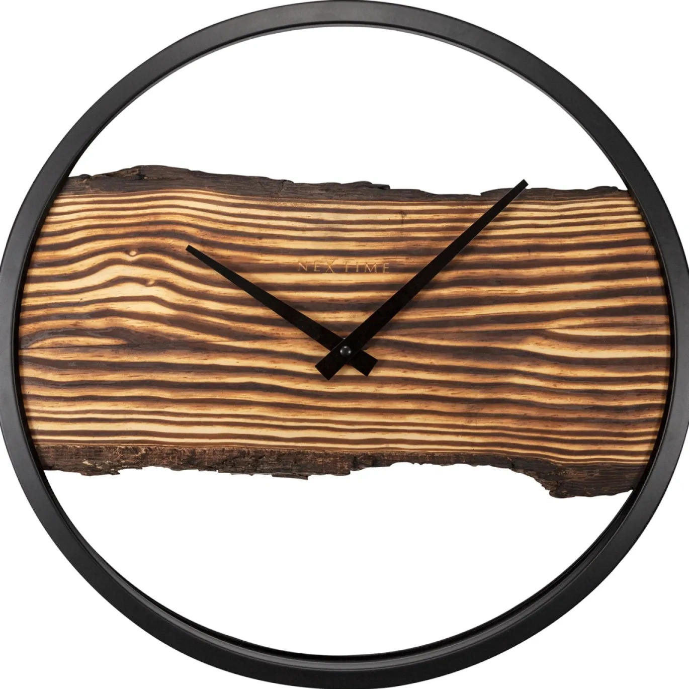 NeXtime Wandklok Forest Hout/Metaal Bruin Ø45cm