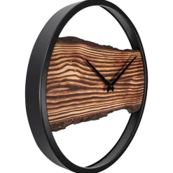 NeXtime Wandklok Forest Hout/Metaal Bruin Ø45cm