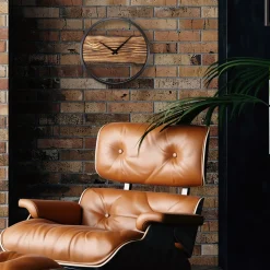 NeXtime Wandklok Forest Hout/Metaal Bruin Ø45cm