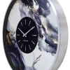 NeXtime Wandklok Marble Duo Zilver/Zwart Ø48cm