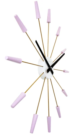 NeXtime Wandklok Plug Inn Metaal Lavendel Ø58cm