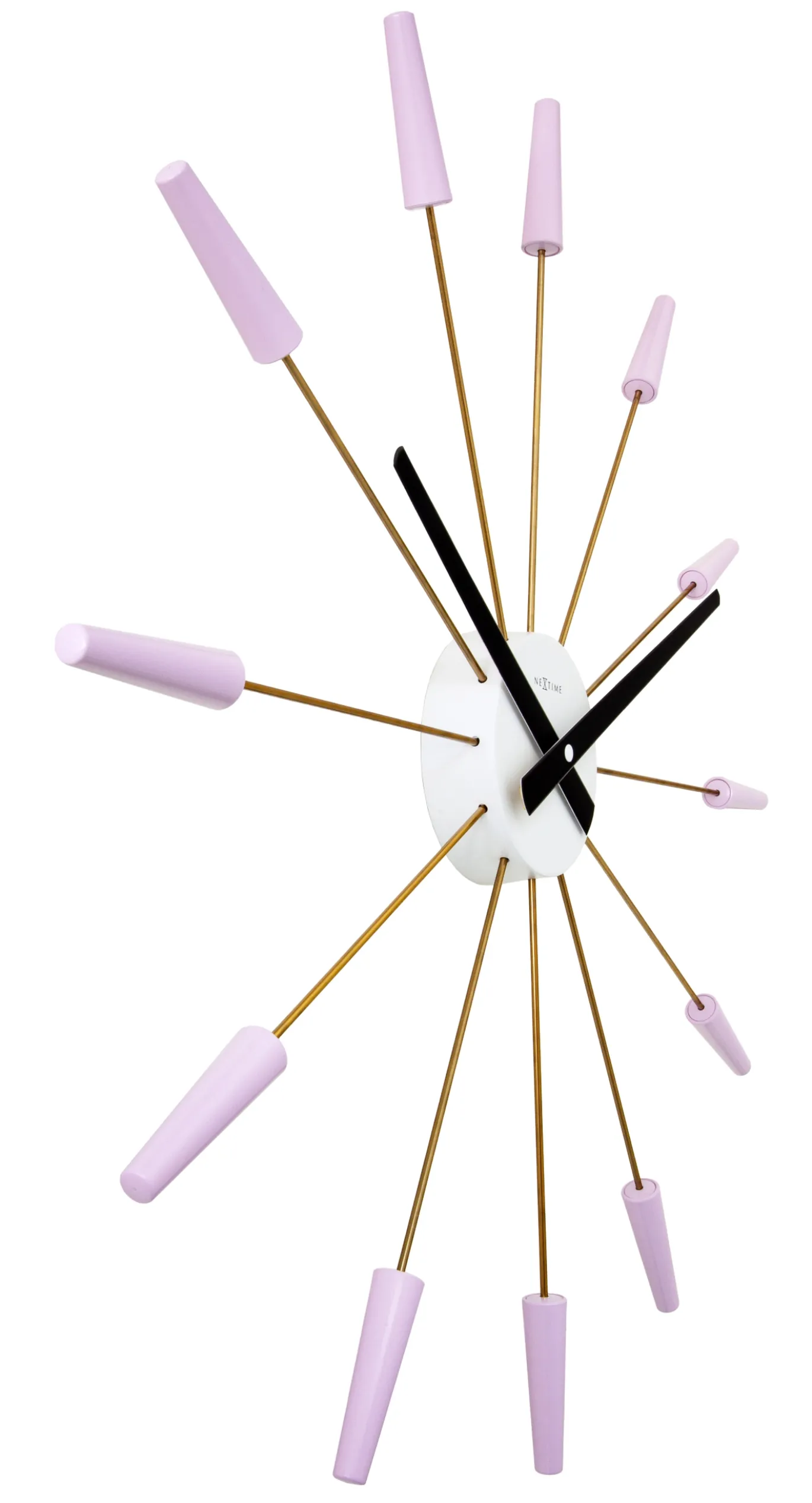NeXtime Wandklok Plug Inn Metaal Lavendel Ø58cm