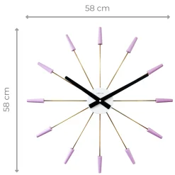 NeXtime Wandklok Plug Inn Metaal Lavendel Ø58cm
