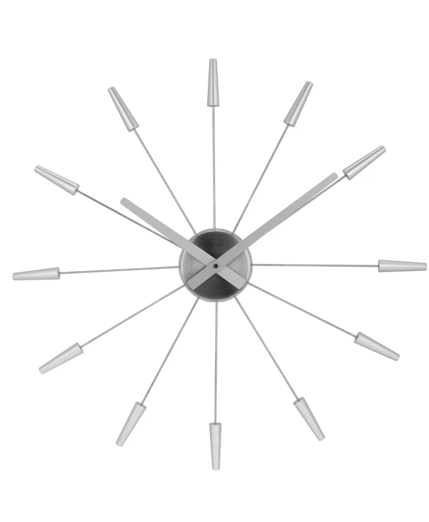 NeXtime Wandklok Plug Inn Staal Zilver Ø58cm