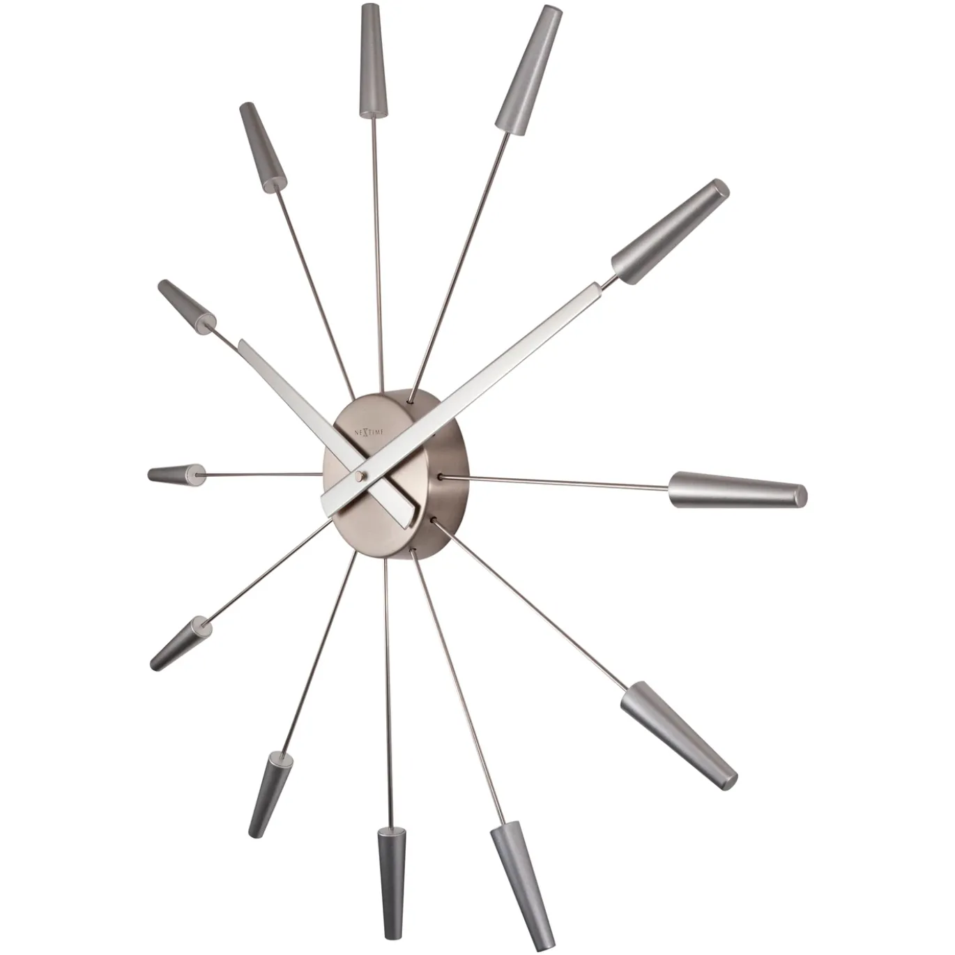 NeXtime Wandklok Plug Inn Staal Zilver Ø58cm