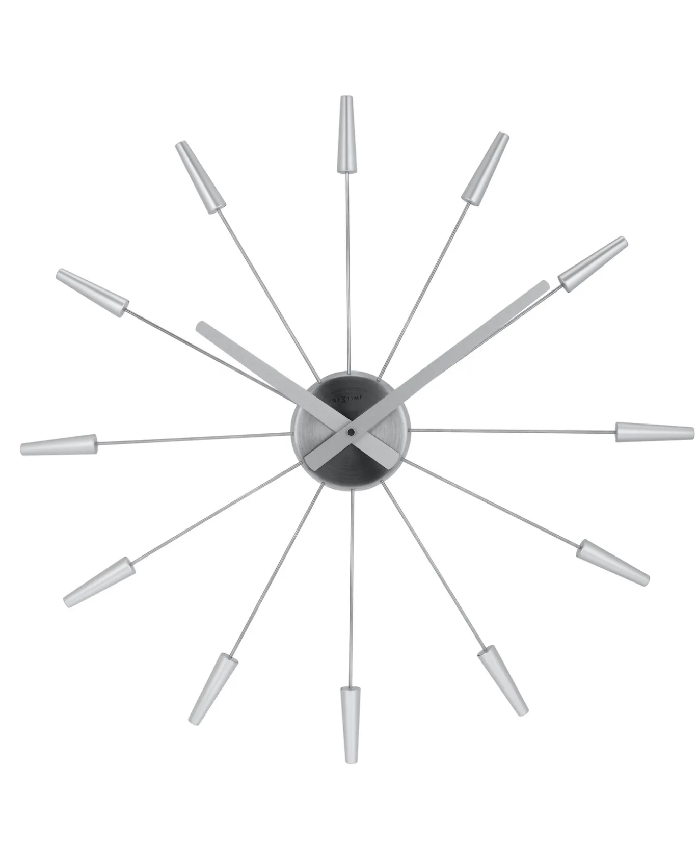 NeXtime Wandklok Plug Inn Staal Zilver Ø58cm