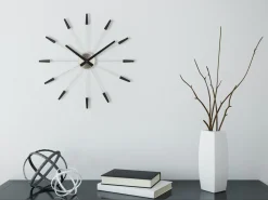 NeXtime Wandklok Plug Inn Staal Zwart Ø58cm