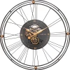 NeXtime Wandklok Roman Gear XXL Zwart/Koper Metaal Ø90cm