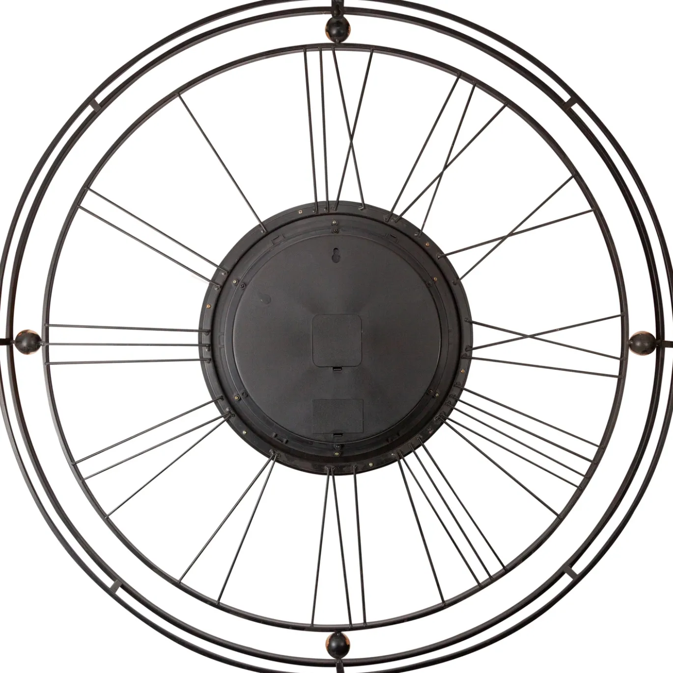 NeXtime Wandklok Roman Gear XXL Zwart/Koper Metaal Ø90cm