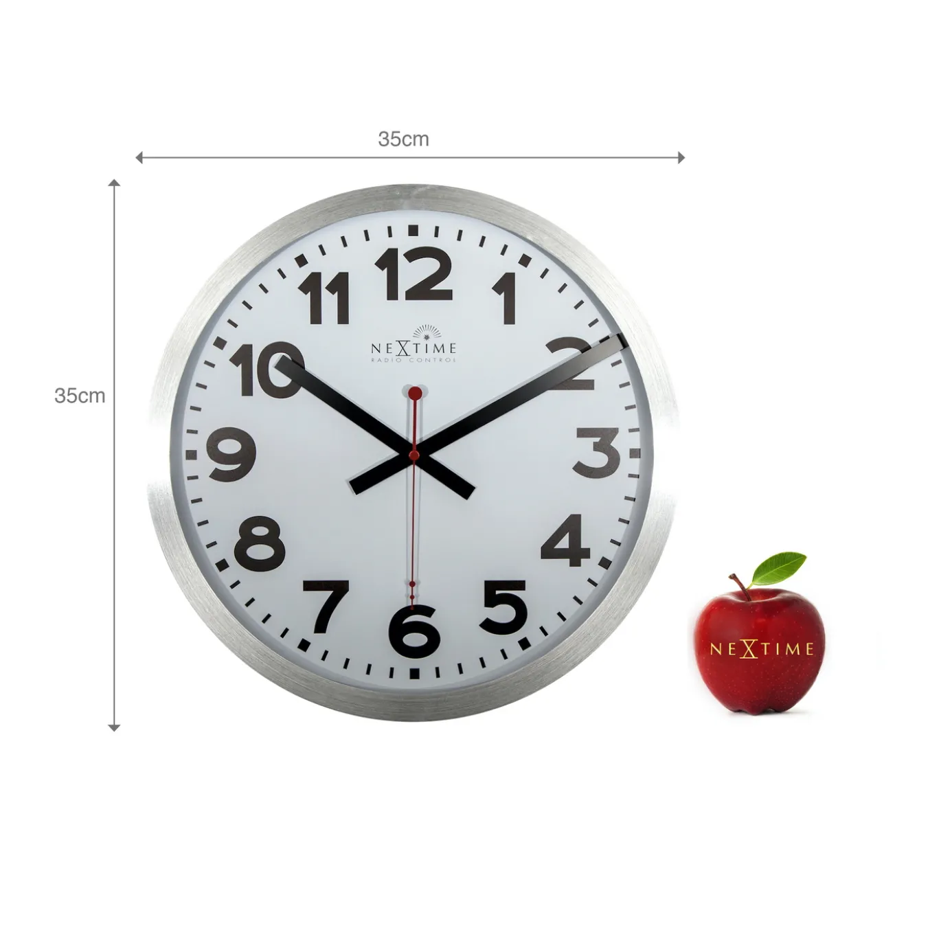 NeXtime Wandklok Station Radio Controlled Numbers Wit Ø35cm