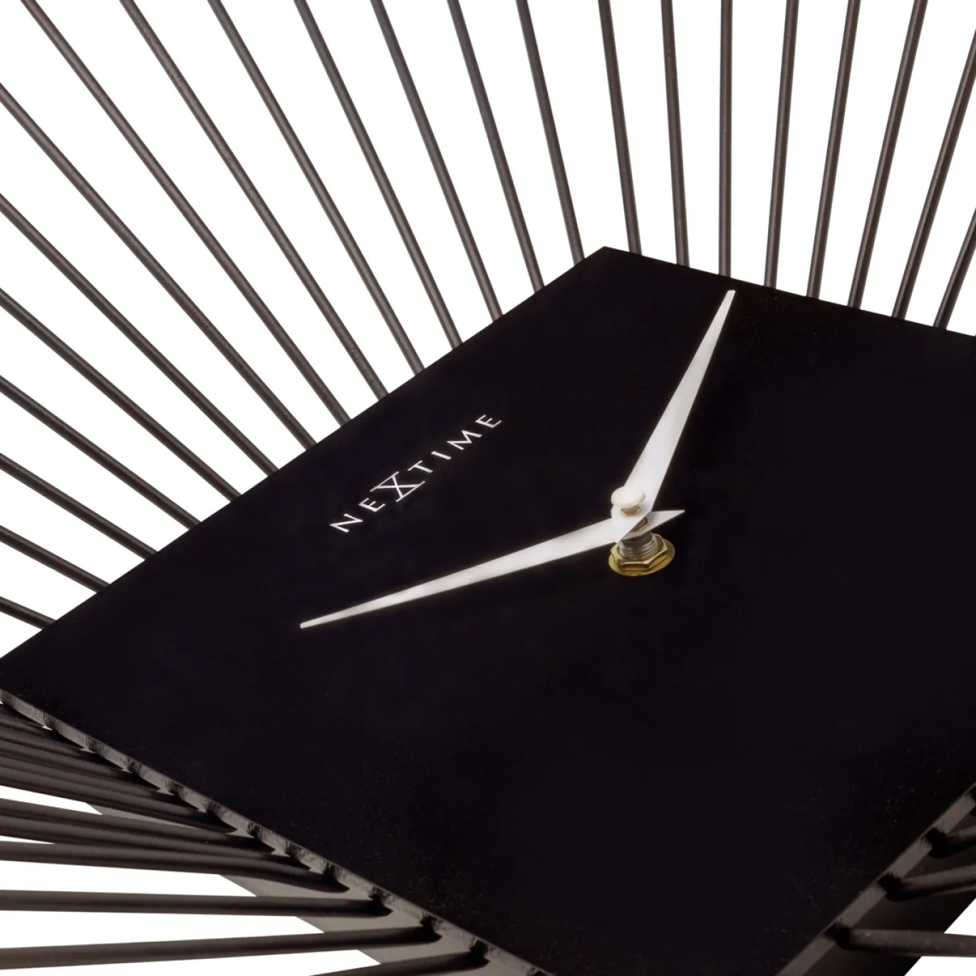 NeXtime Wandklok Vasco Square Metaal Zwart 45x45cm