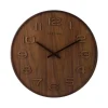 NeXtime Wandklok Wood Wood Bruin Ø35cm