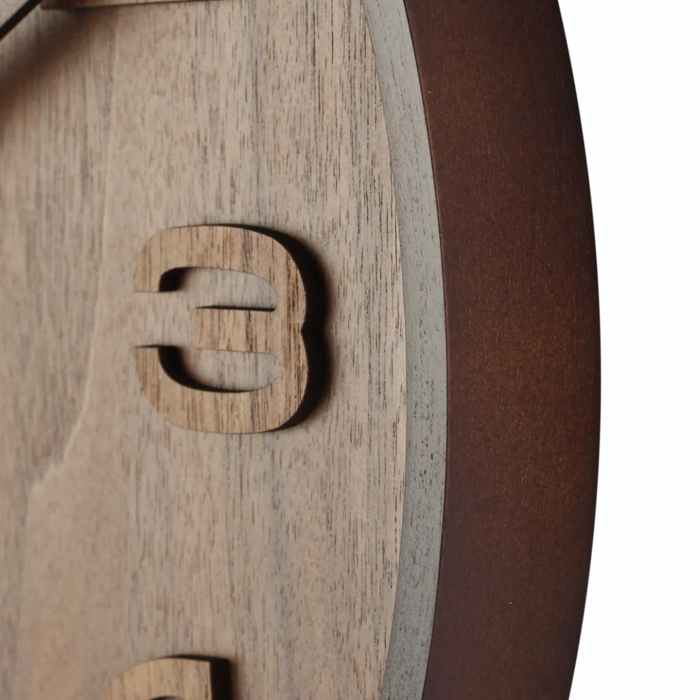 NeXtime Wandklok Wood Wood Bruin Ø35cm