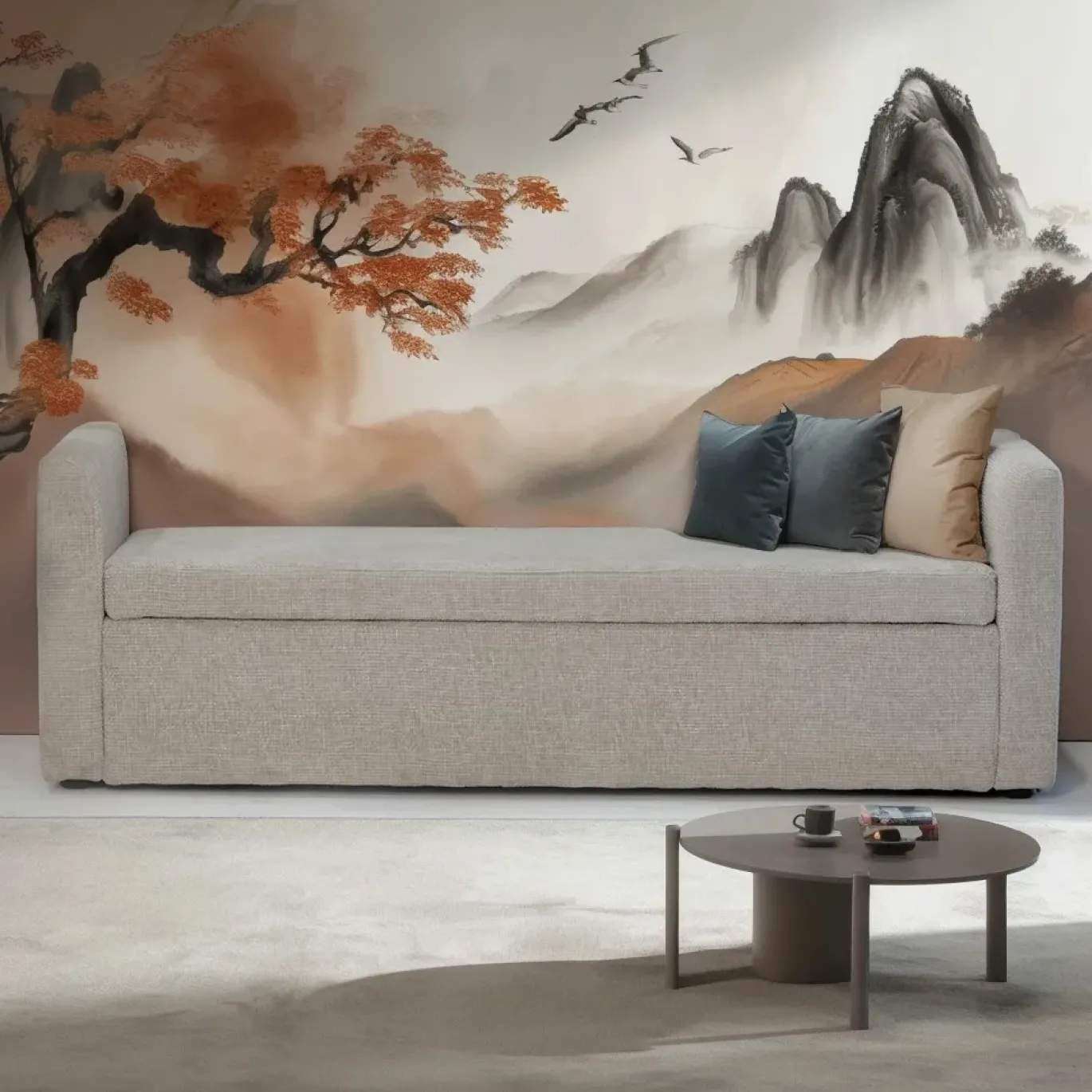 Opbergbank Calvin Beige 150cm - Giga Meubel