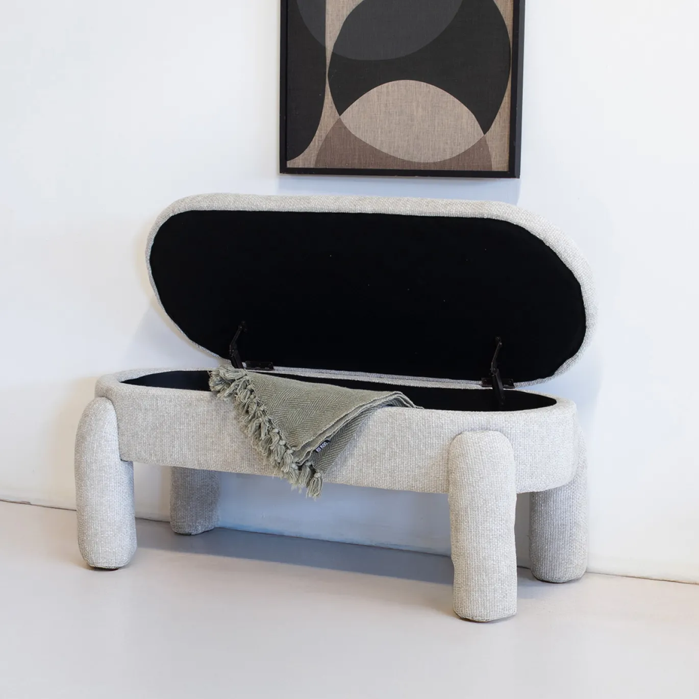 Opbergbank Juul Beige 115cm - Giga Meubel
