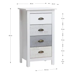 Opbergkastje Romantica 4L Multicolored - Giga Meubel