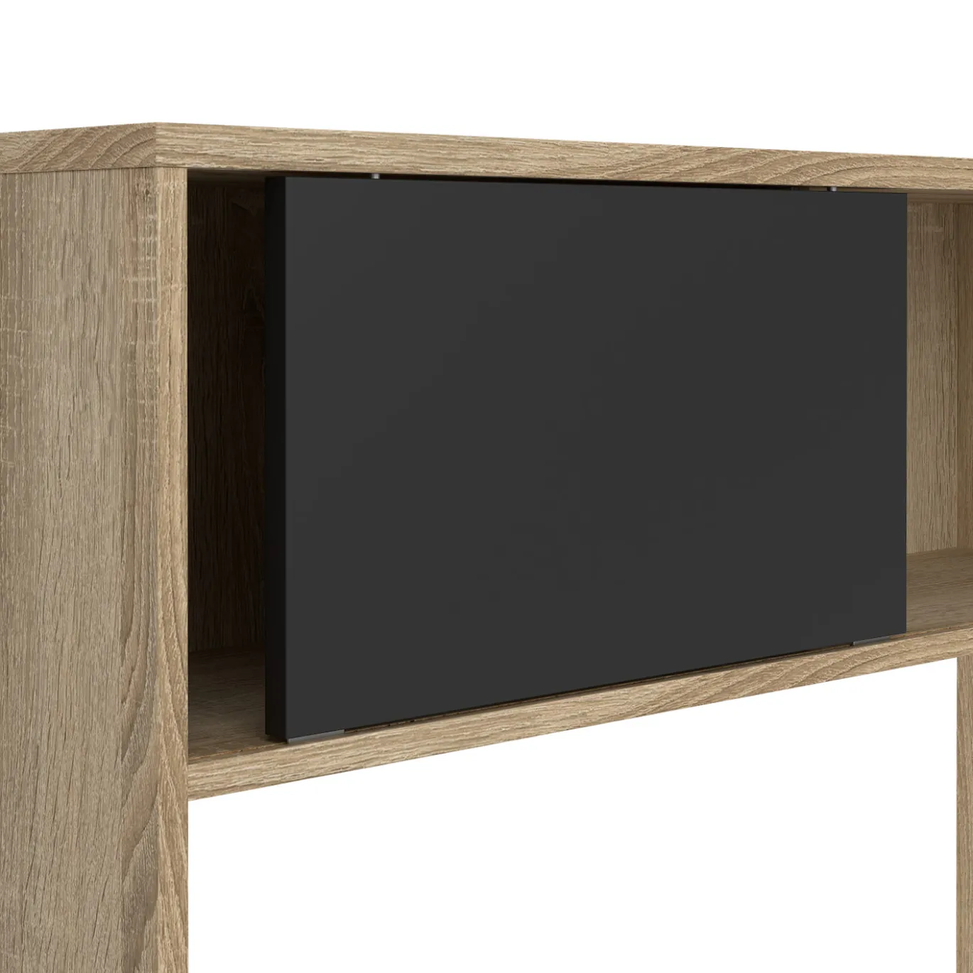 Opzetkast Function Plus met 1 Schuifdeur Eikenlook/Zwart - Giga Living