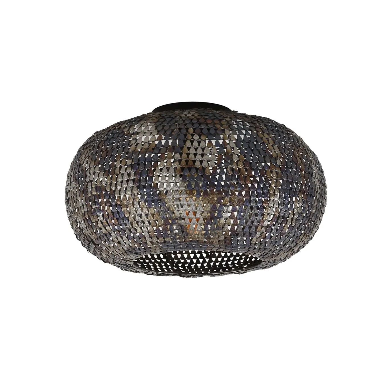 Plafondlamp Armor Zwart/Bruin Ø40cm - Giga Meubel